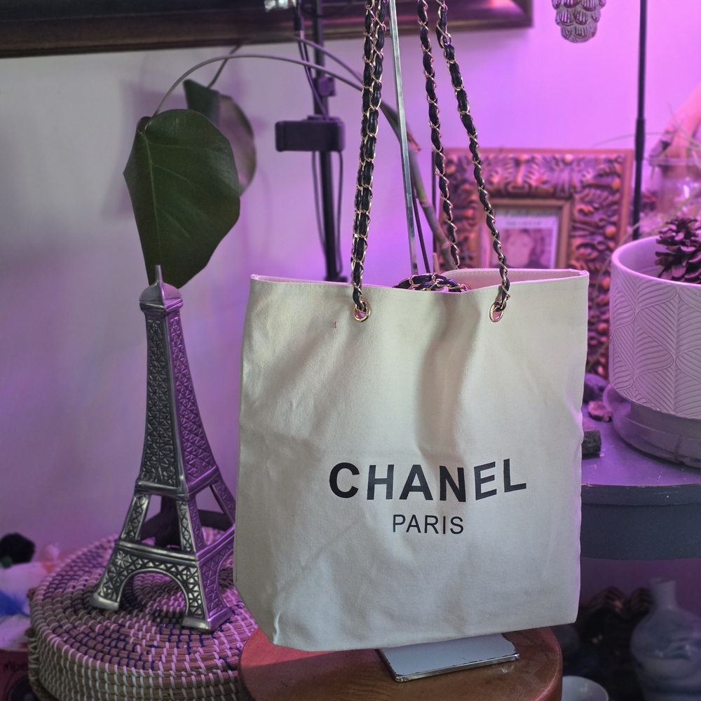 Chanel White Tote Bag